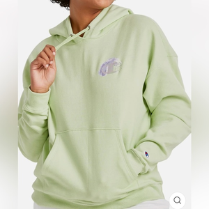 Champion Fleece Hoodie Sweatshirt‎ Light Green Powerblend Logo Women’s XS NWT